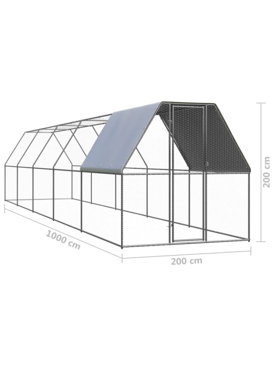 Kanapuur, 2 x 10 x 2 m, tsingitud teras