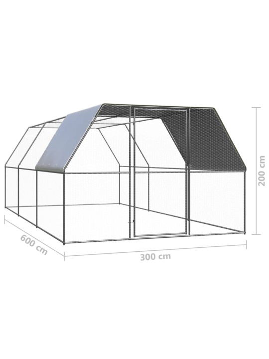 Kanapuur, 3 x 6 x 2 m, tsingitud teras