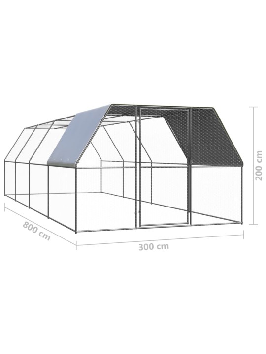 Kanapuur, 3 x 8 x 2 m, tsingitud teras