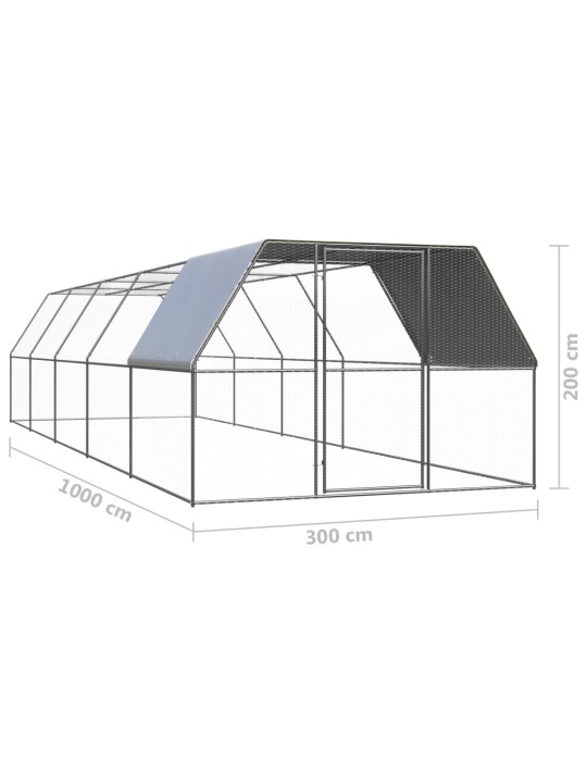 Kanapuur, 3 x 10 x 2 m, tsingitud teras