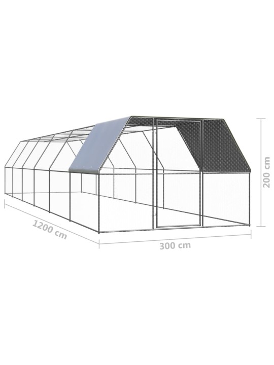 Kanapuur, 3 x 12 x 2 m, tsingitud teras