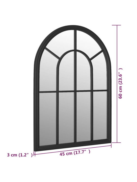 Aiapeegel, must, 60x45 cm, raud, õues kasutamiseks