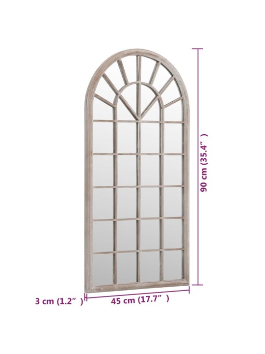 Aiapeegel, beež, 90x45 cm, raud, õues kasutamiseks