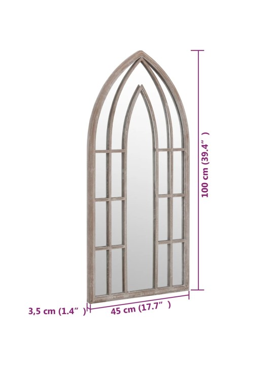Aiapeegel, beež, 100x45 cm, raud, õues kasutamiseks