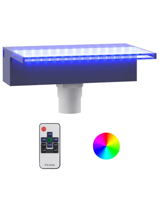 Purskkaevu kosk rgb LED-tuledega, akrüül, 30 cm