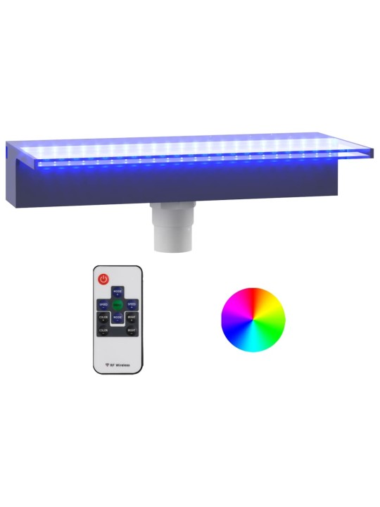 Purskkaevu kosk rgb LED-tuledega, akrüül, 45 cm