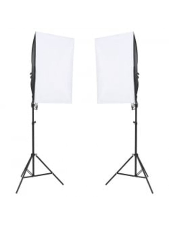 Fotostuudio komplekt valgustuse, taustapildi ja reflektoriga