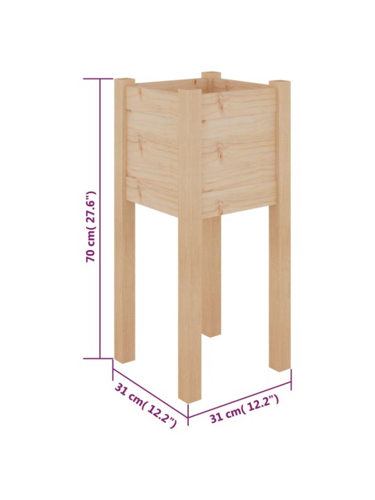 Aia taimekast 2 tk, 31 x 31 x 70 cm, toekas männipuit