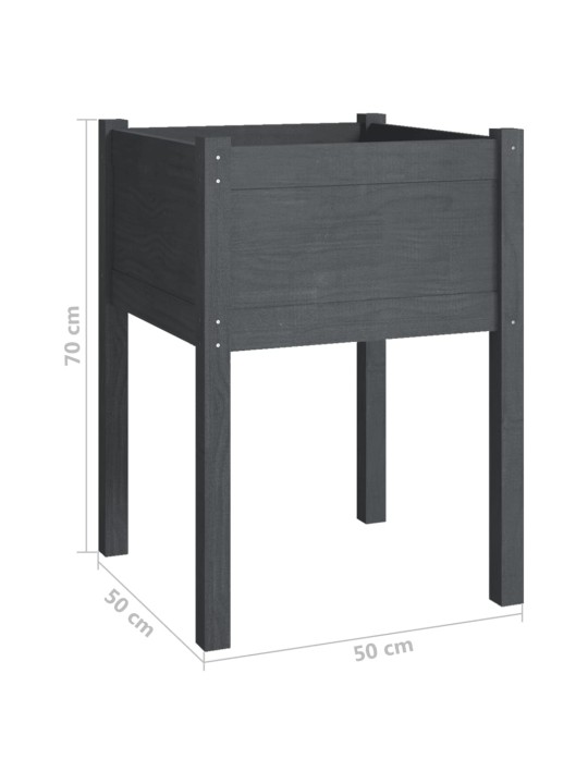 Aia taimekast, 2 tk, hall 50x50x70 cm, toekas männipuit