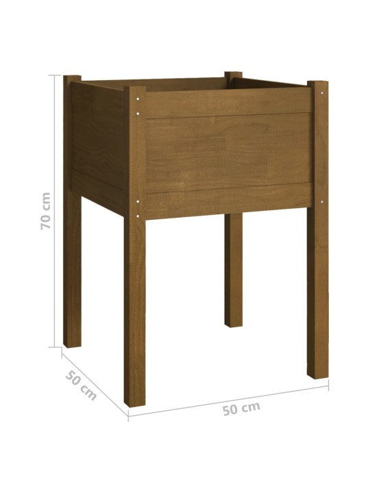 Aia taimekast, 2 tk, meepruun 50x50x70 cm, toekas männipuit