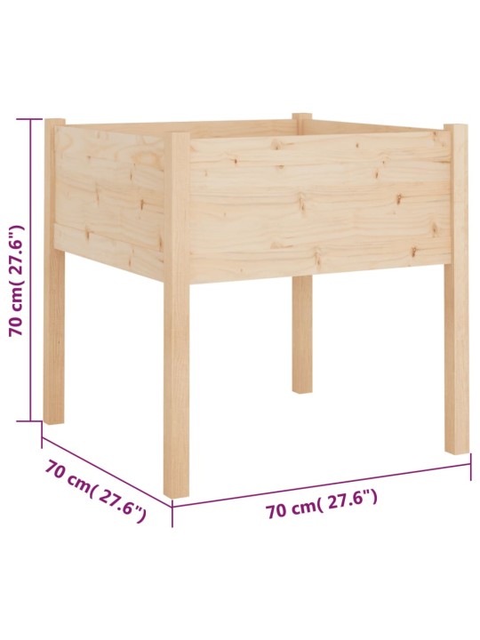 Aia taimekast, 70 x 70 x 70 cm, toekas männipuit