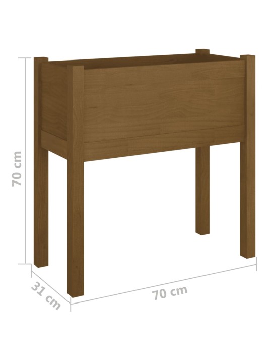 Aia taimekast, meepruun 70x31x70 cm, toekas männipuit