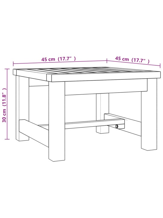 Kohvilaud, 45 x 45 x 30 cm, tiikpuu