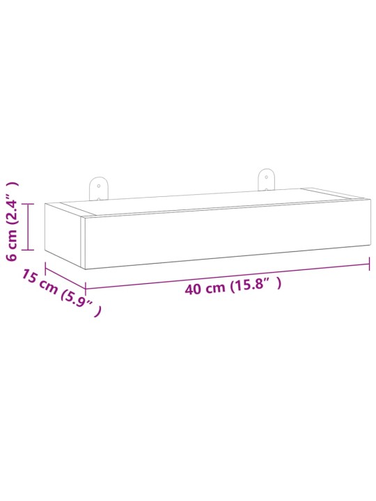 Seinariiulid, 2 tk, 40x15x6 cm, tiikpuu