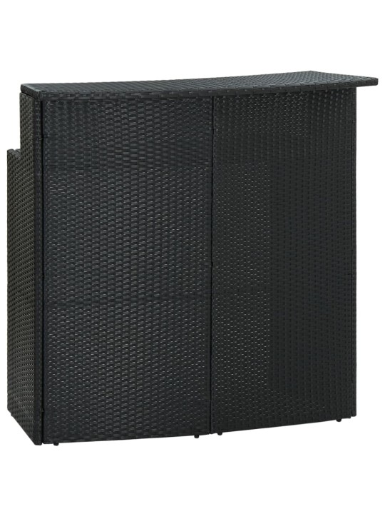 3-OSALINE AIABAARI KOMPLEKT PATJADEGA, POLÜROTANG, MUST