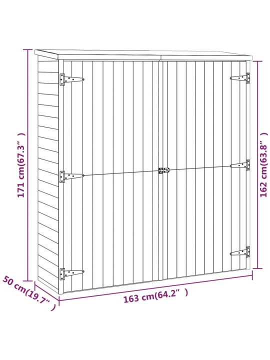 Aia tööriistakuur, 163x50x171 cm, immutatud männipuit