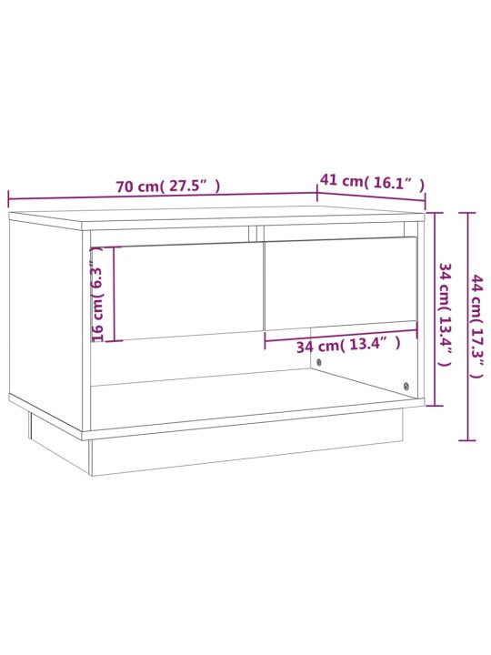 Telerikapp, betoonhall, 70 x 41 x 44 cm, puitlaastplaat