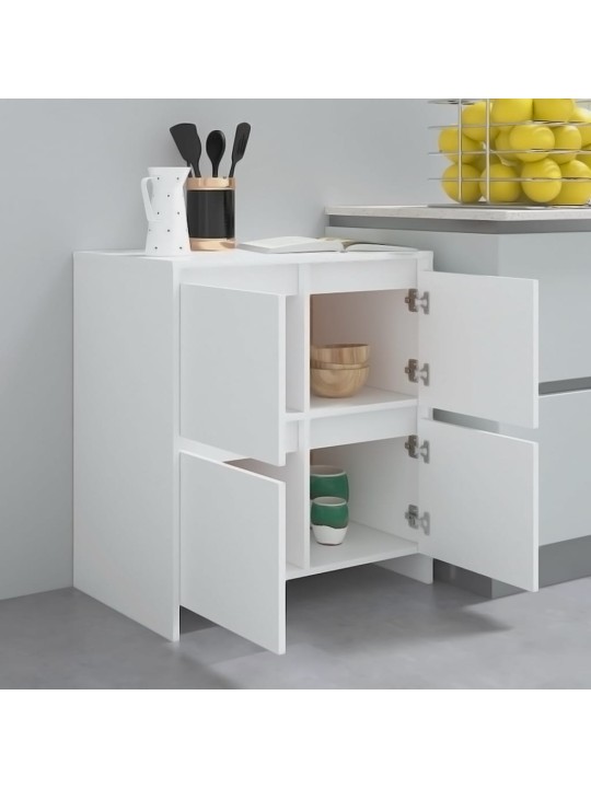 Puhvetkapp, valge, 70 x 41 x 75 cm, puitlaastplaat