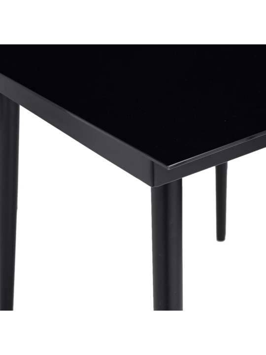 Aialaud, must, 140 x 70 x 74 cm, teras ja klaas