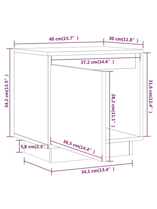 Öökapid 2 tk, 40 x 30 x 40 cm, männipuit