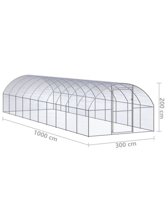 Kanakuut, 3 x 10 x 2 m, tsingitud teras