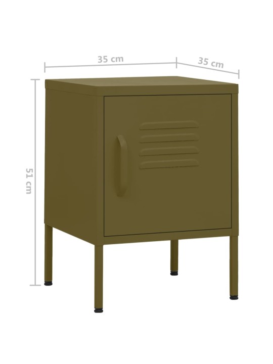 Öökapid 2 tk, oliiviroheline, 35 x 35 x 51 cm, teras