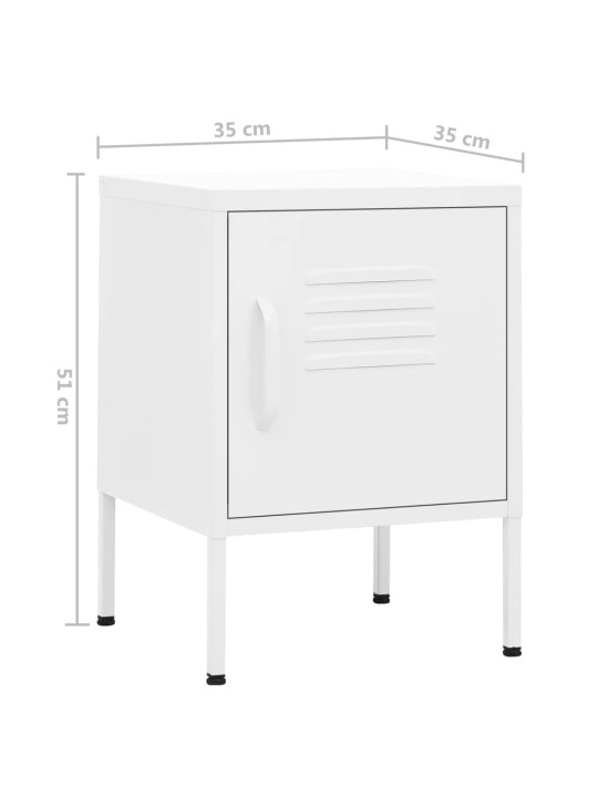 Öökapid 2 tk, valge, 35 x 35 x 51 cm, teras