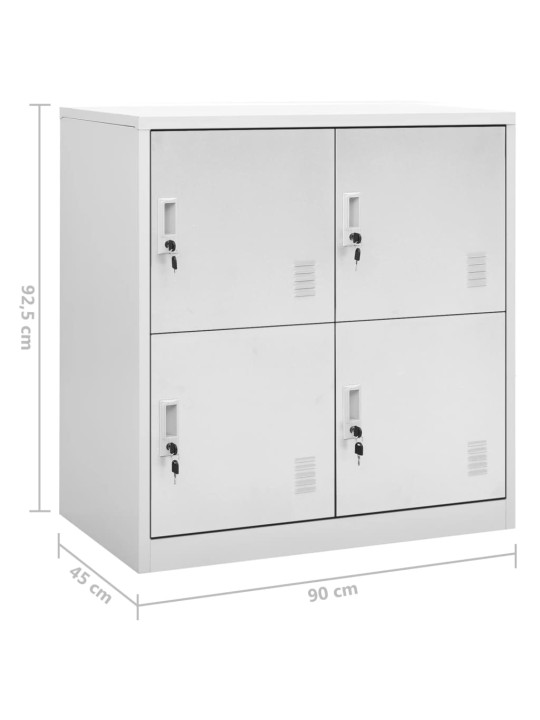 Lukustatavad hoiukapid 2 tk, helehall, 90x45x92.5 cm, teras