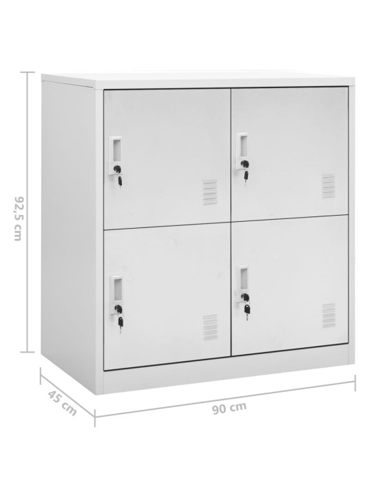 Lukustatavad hoiukapid 5 tk, helehall, 90x45x92.5 cm, teras