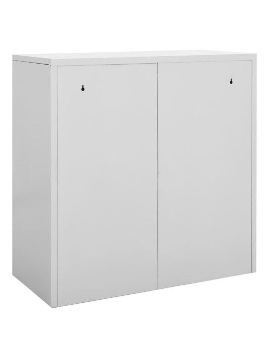 Lukustatavad hoiukapid 2 tk, helehall, 90x45x92.5 cm, teras