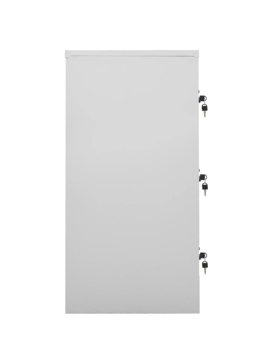 Lukustatavad hoiukapid 5 tk, helehall, 90x45x92.5 cm, teras