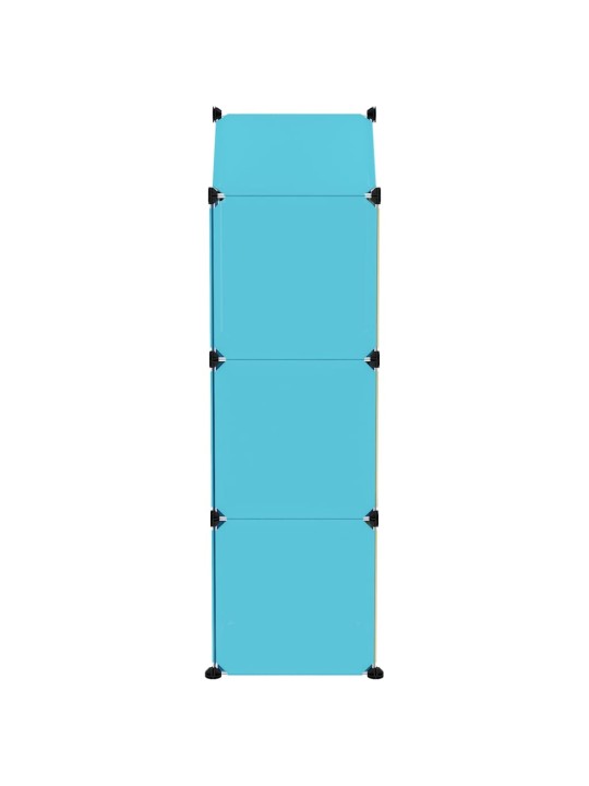 Hoiukuubikute kapp lastele, 8 kuubikut, sinine, pp