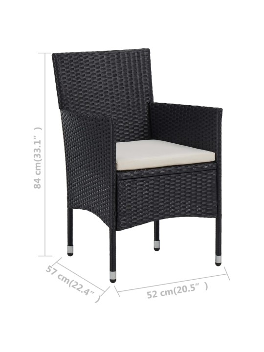 3-OSALINE AIA SÖÖGIMÖÖBLI KOMPLEKT, POLÜROTANG JA KLAAS, MUST