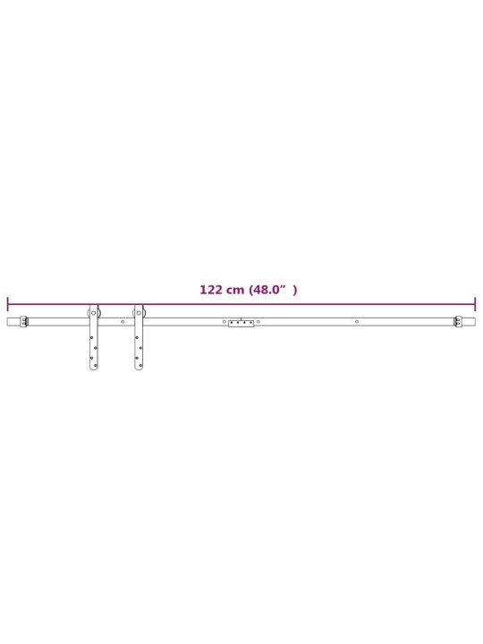 Minisuuruses liugukse komplekt, süsinikteras, valge 122 cm