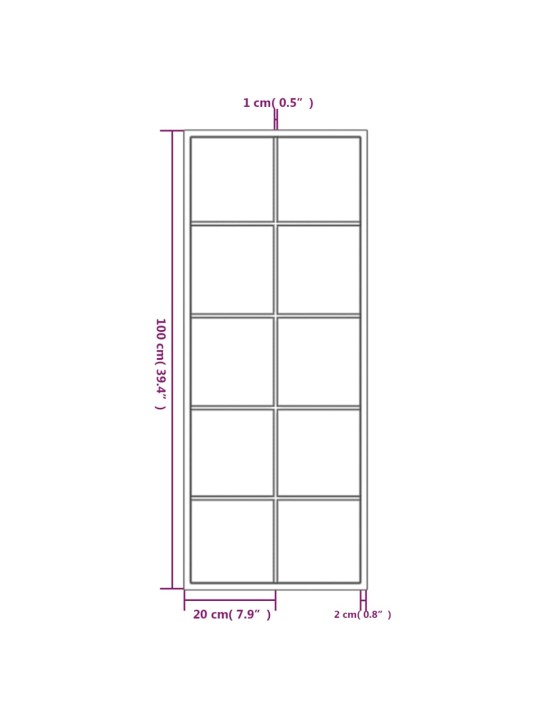 Seinapeeglid 2 tk, must, 100 x 40 cm, metall