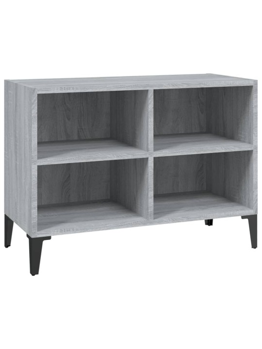 Metalljalgadega telerikapp, hall sonoma tamm, 69,5x30x50 cm
