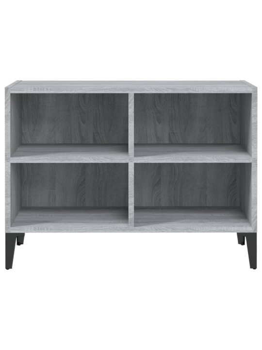 Metalljalgadega telerikapp, hall sonoma tamm, 69,5x30x50 cm