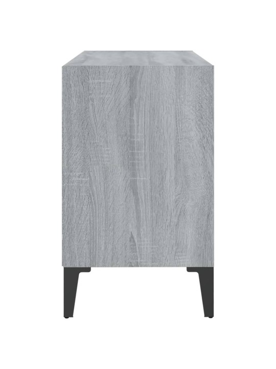 Metalljalgadega telerikapp, hall sonoma tamm, 69,5x30x50 cm