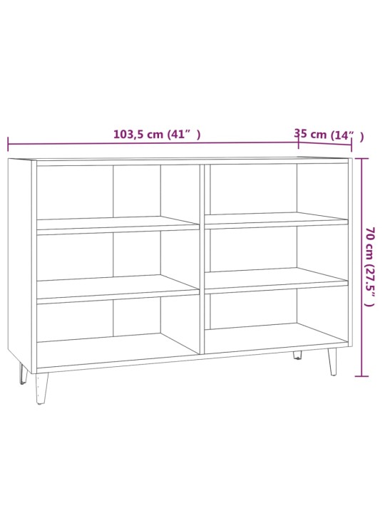 Puhvetkapp, hall sonoma tamm, 103,5 x 35 x 70 cm, tehispuit