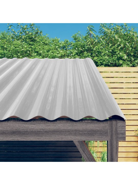Katusepaneelid 12 tk, galvaniseeritud teras, hõbedane, 60x36 cm