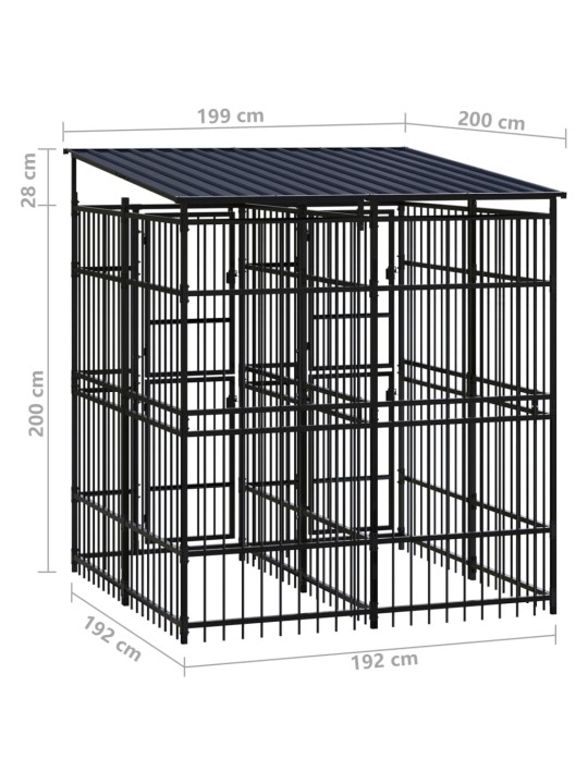 Koeraaedik katusega, teras, 3,69 m²