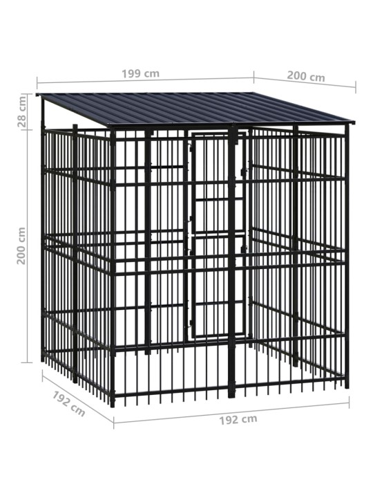 Koeraaedik katusega, teras, 3,69 m²