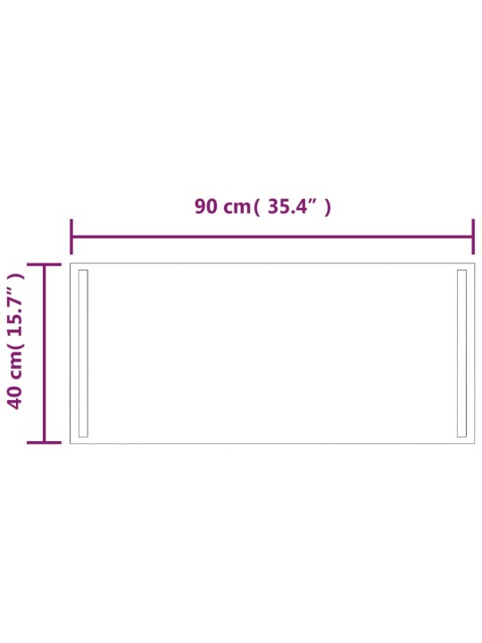 Vannitoa LED-peegel 90x40 cm