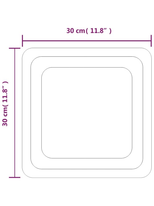 LED-vannitoapeegel, 30x30 cm