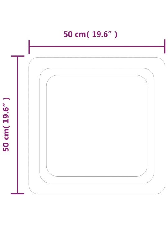 LED-vannitoapeegel, 50x50 cm