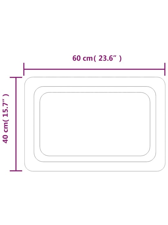 LED vannitoapeegel, 60x40 cm