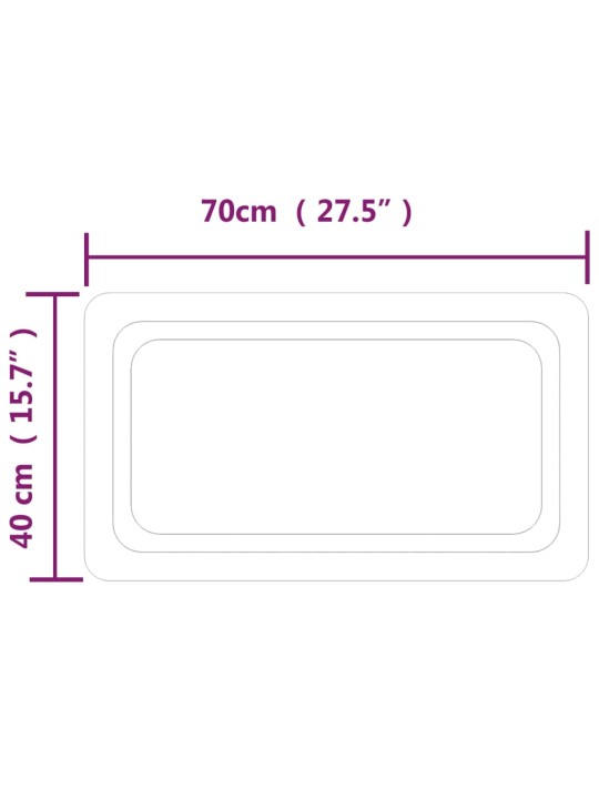 LED-vannitoapeegel, 70x40 cm