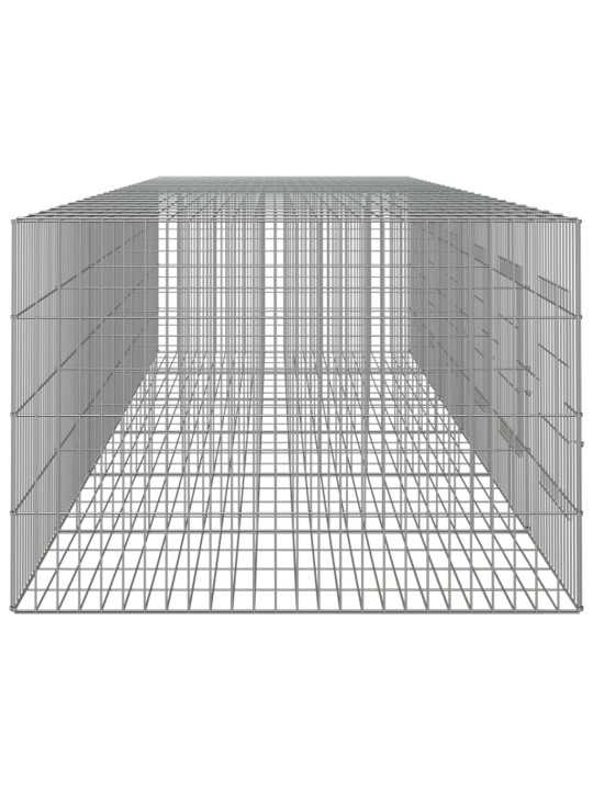 6 paneeliga jänesepuur, 327x79x54 cm, tsingitud raud