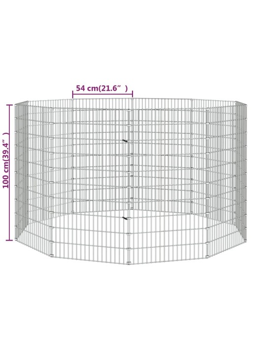 Loomade aedik 10 paneeli 54x100 cm tsingitud raud