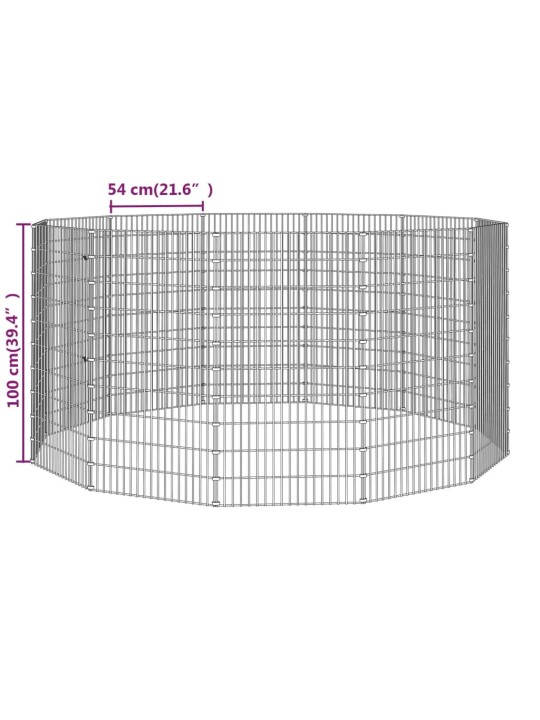 Loomade aedik 12 paneeli 54x100 cm tsingitud raud